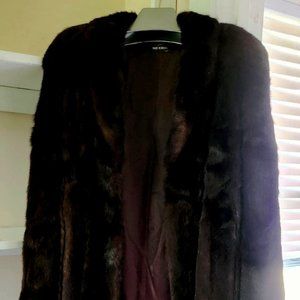 Vintage DASCO full-length brown mink fur coat.